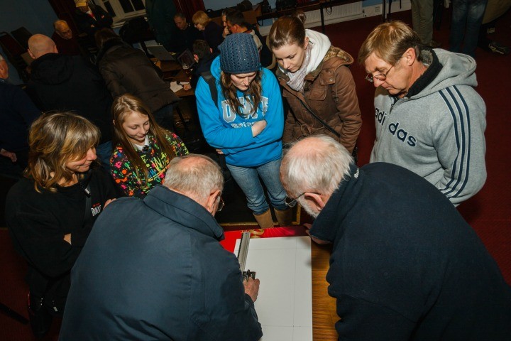 Demonstration showing how to cut mount board at Reflex camera Club