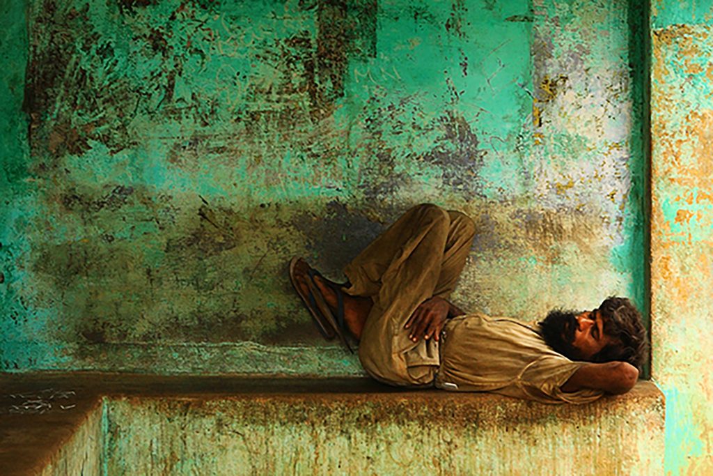 Anastasiia Kononenko, Green Bus Stop, India.