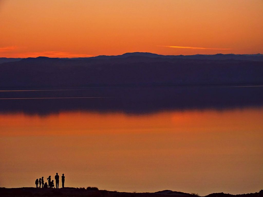 Shaden Zarraq, Watching the Extraordinary Red View of Sunset in Dead Sea.