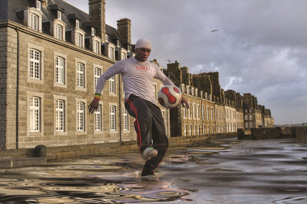 The Footballer Sheila Haycox St. Malo France - Streetscapes exhibition